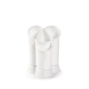 Escurrecubiertos Trebol C/Base Blanco