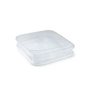 Escurreplatos Cuadrado Transparente