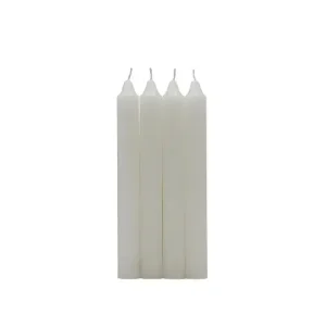 Pack 4 Velas Cilindrica Blanco