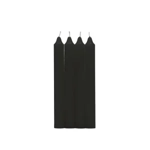 Pack 4 Velas Cilindrica Negro