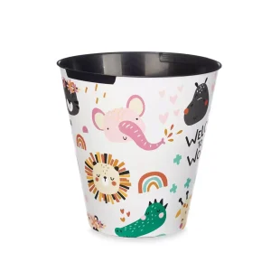 Papelera Plástico Redonda Mundo Animal