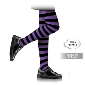 Panty Inf Rayas Negro/Lila