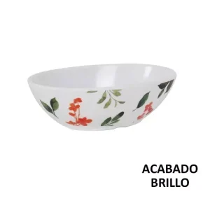 Bol Oval 13.5x8x4cm Petunia Melamina Brillo La Med
