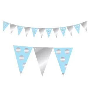 Guirnalda Banderines Azul Topos