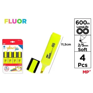 Marcador Fluor Yellow 4u