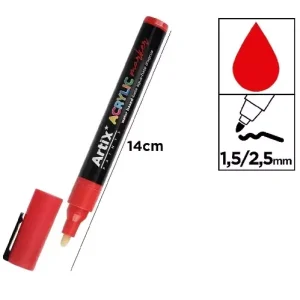 Rotulador Acrílico Rojo