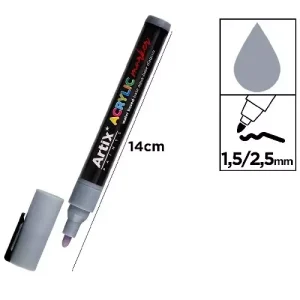 Rotulador Acrílico Gris