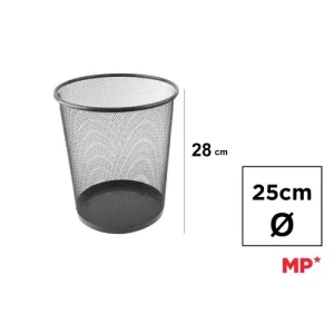 Papelera Rejilla Metálica 28x25cm