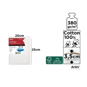 Lienzo para Oleo y Acrílico 3.5cm 20x25cm