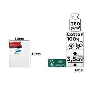 Lienzo para Oleo y Acrílico 3.5cm 30x40cm