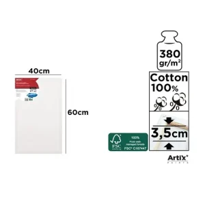 Lienzo para Oleo y Acrílico 3.5cm 40x60cm