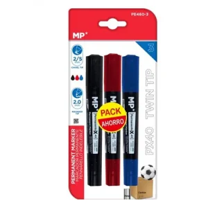 Marcador Permanente Doble Punta 3pcs