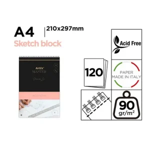 Block Bocetos Arte Esbozo A4 120H 90G