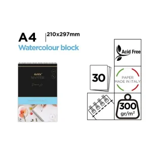 Block de Acuarela A4 30H 300G