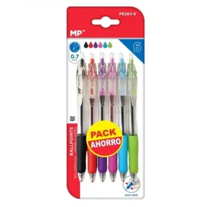 Bolígrafo Textura Suave 0.7mm 6pcs