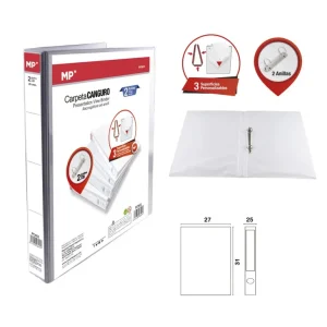 Carpeta Canguro Blanca 2 Anillas 25MM